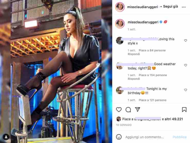 Il look vedo non vedo di Claudia Ruggeri raccoglie le ovazioni di Instagram | Instagram-2