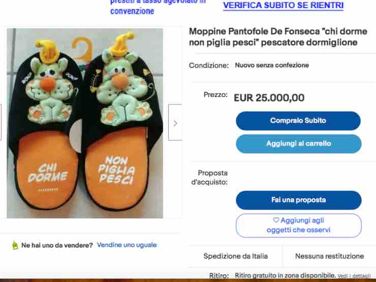 Ebay_ le De Fonseca da 25.000 euro | Ebay