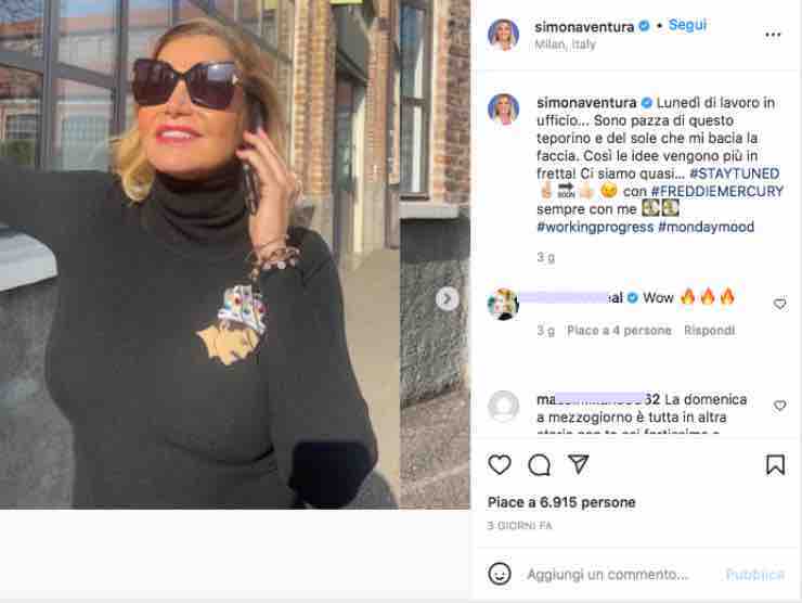 Simona Ventura coglie il primo sole e l'amore di suoi fan | Instagram